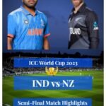 IND vs NZ - Semi Final - World Cup 2023 at Wankhede Stadium, Mumbai