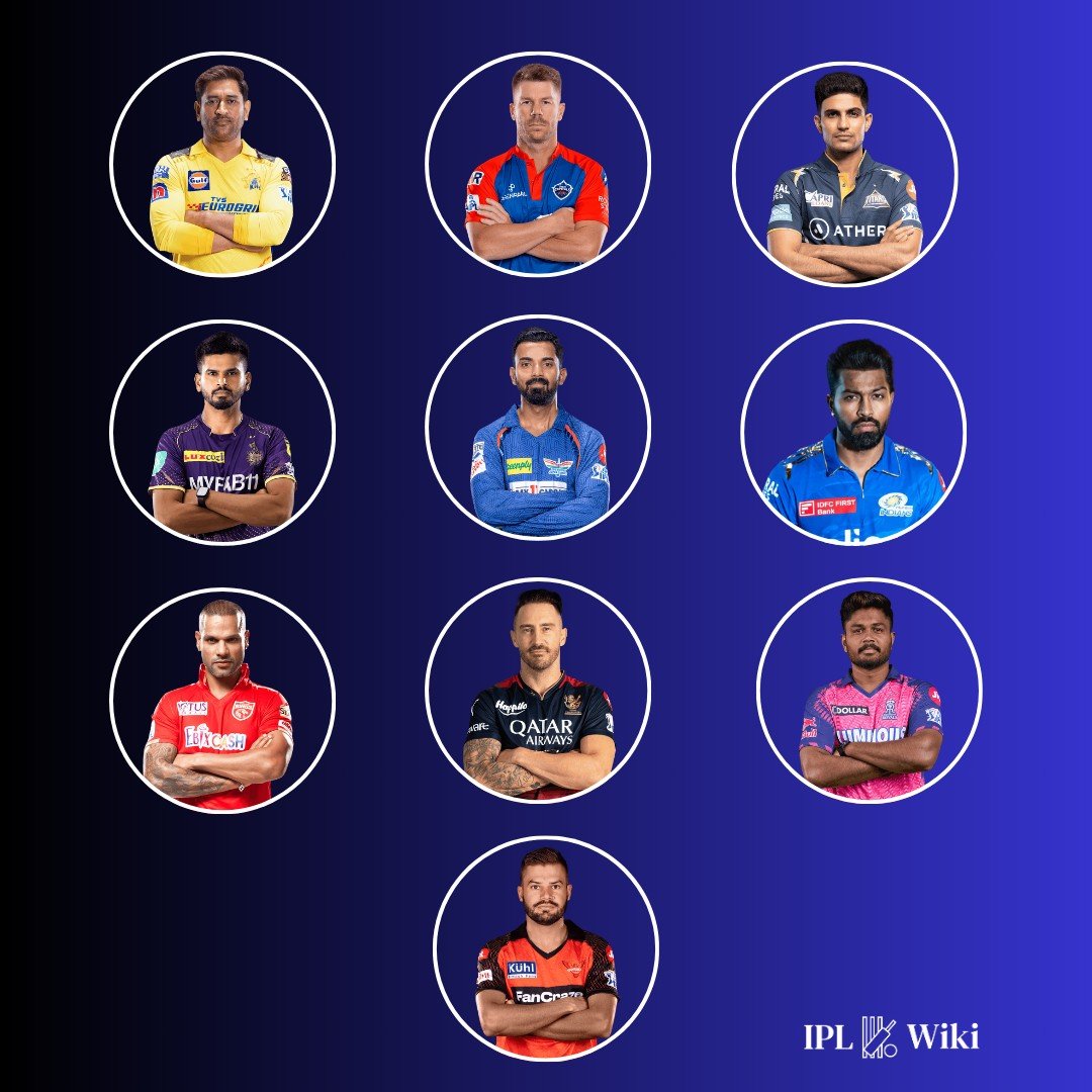 Indian Premier League 2024 with ten team's captains