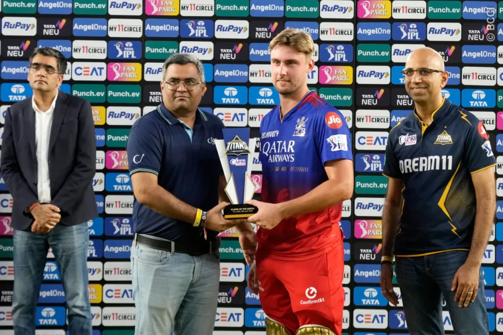 GT vs RCB - 28 APR 2024 - Will Jacks is the Man of the Match.