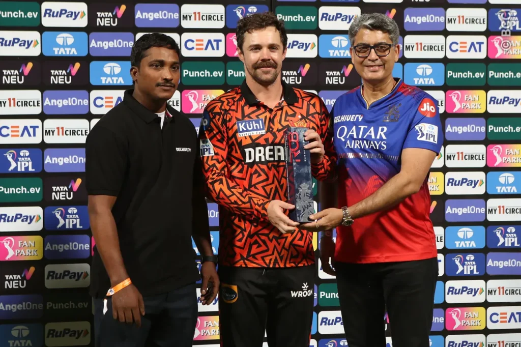 RCB vs SRH - 15 April 2024 - Travis Head is the Man of the Match