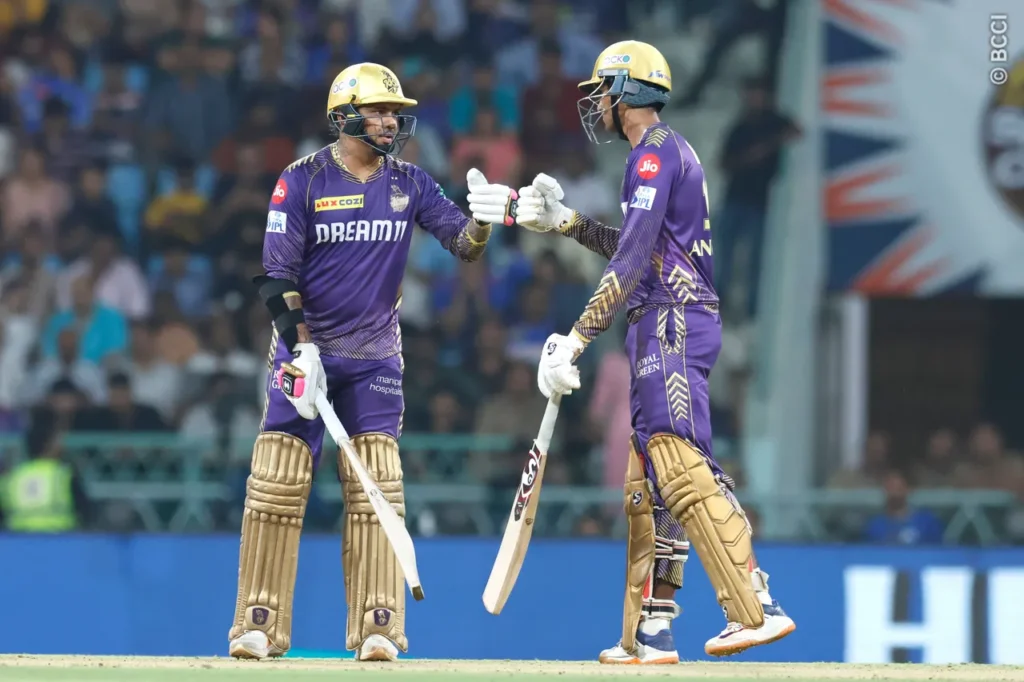 LSG vs KKR - 5 May 2024 - Sunil Narine scored 81(39) with six 4s and seven 6s. 